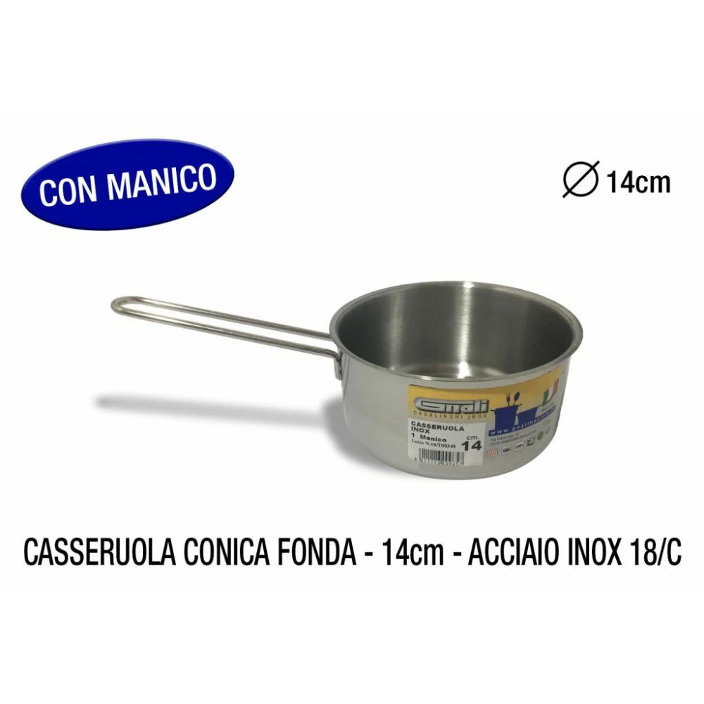 CASSERUOLA FONDA CM,141 MANICO INOX 18/C MOD REALTGnali
