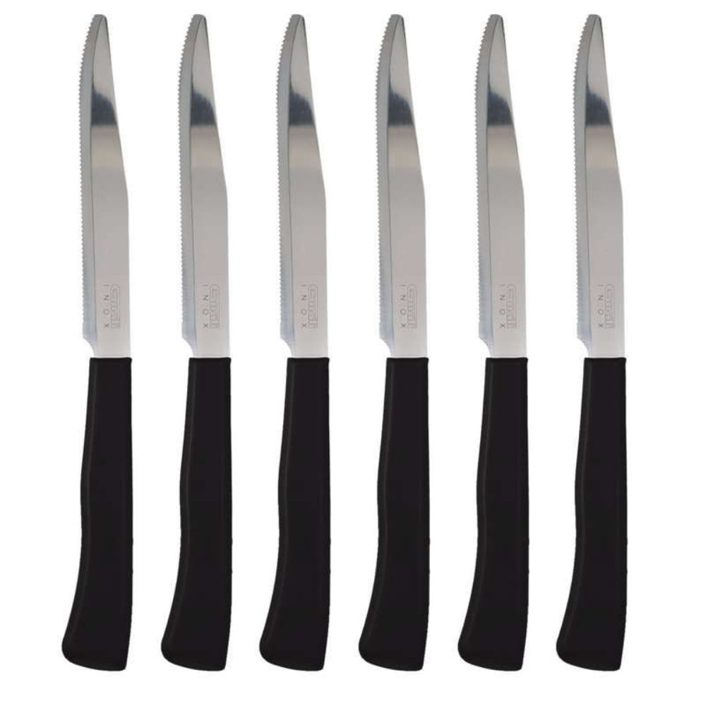 SET 6 COLTELLI BISTECCACOLORE NEROGnali