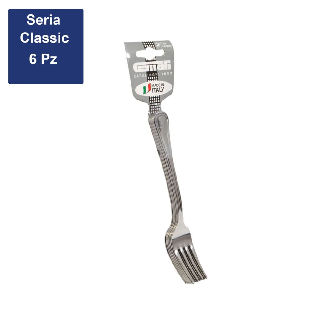 6PZ FORCHETTA DOLCE CLASSIC18/C LUCIDO C/PENDAGLIOGnali