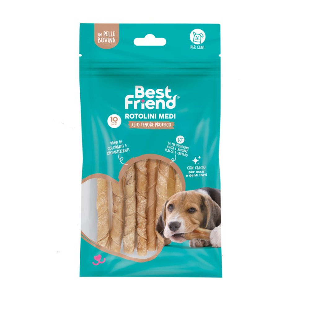 BEST FRIEND - ROTOLINI MEDI NATURALI 13CM - 10PZBest Friend