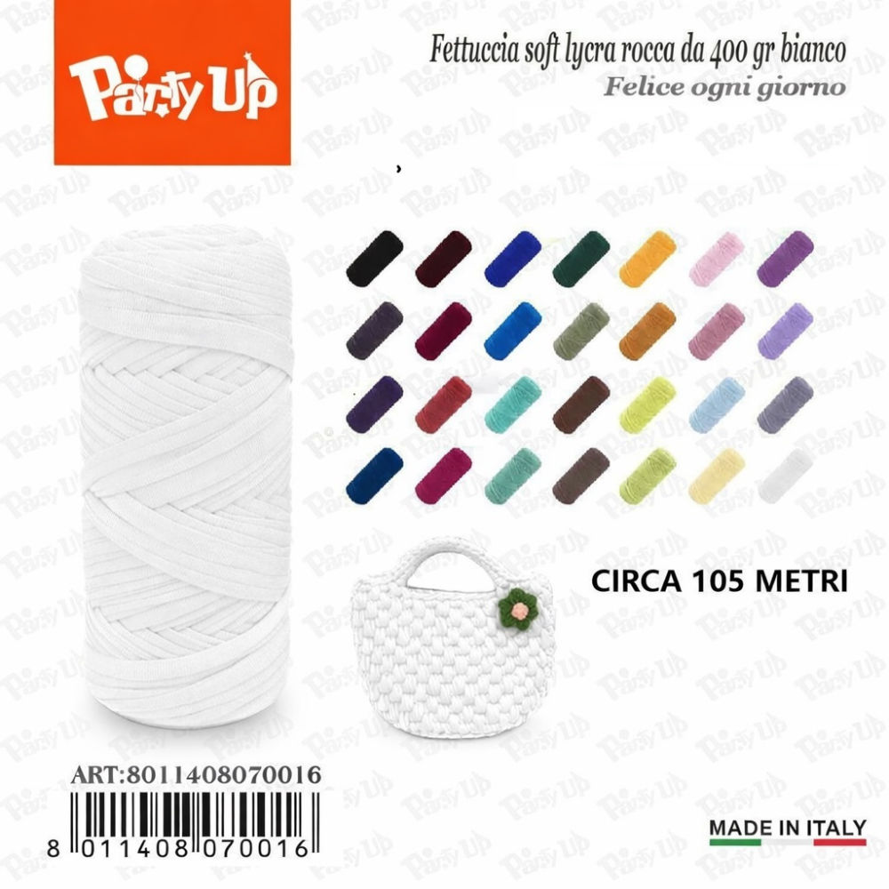 Fettuccia Soft Lycra 400g - BiancoParty Up