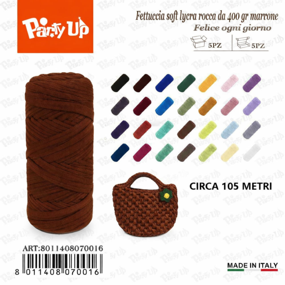 Fettuccia Soft Lycra 400g - MarroneParty Up