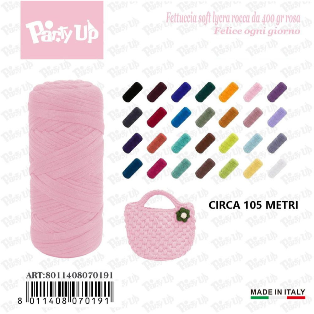 Fettuccia Soft Lycra 400g - RosaParty Up