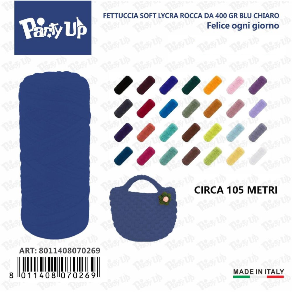 Fettuccia Soft Lycra 400g - Blu ChiaroParty Up