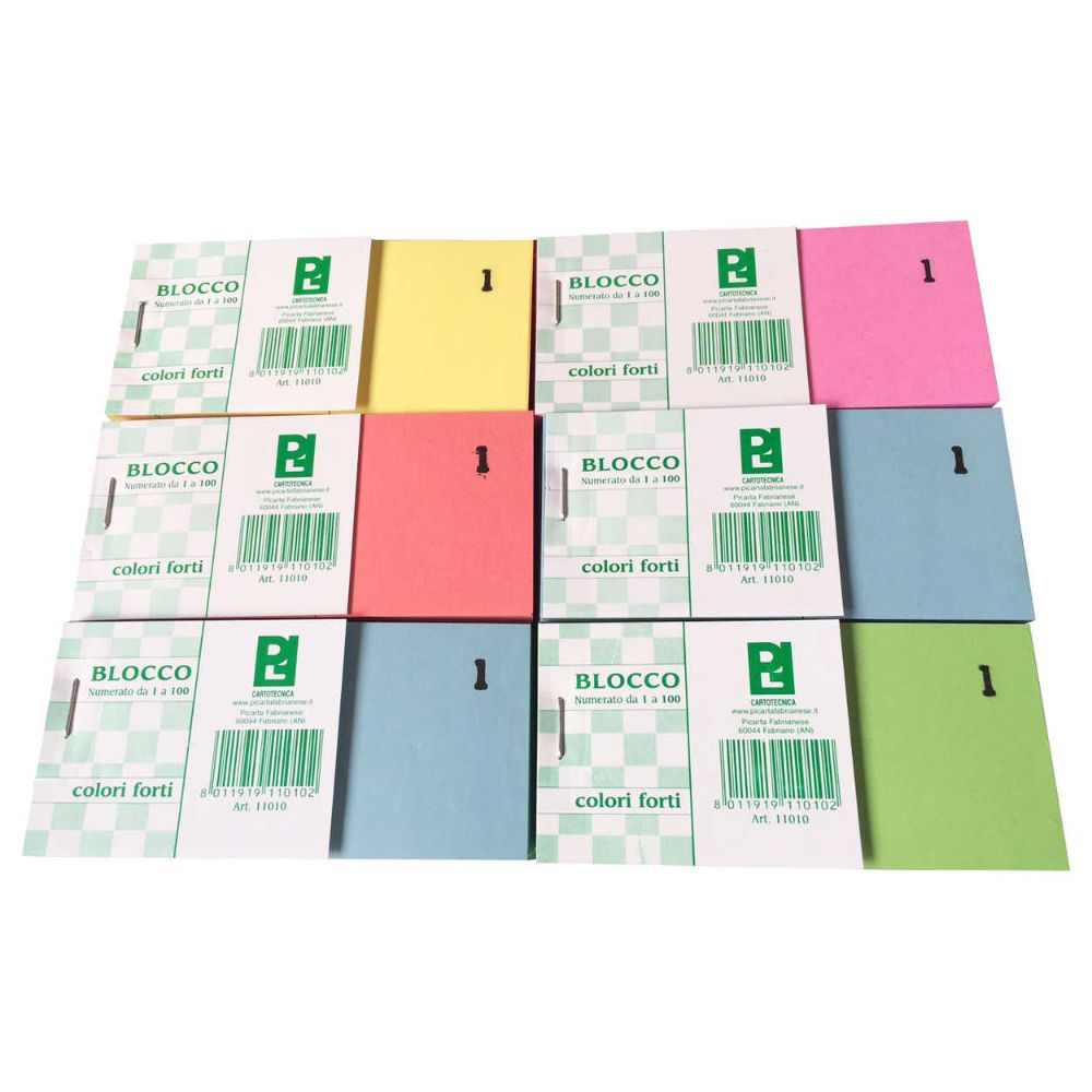 BLOCCHETTO NUMERATO 1-100 - ASSORTITOPicarta Fabrianese