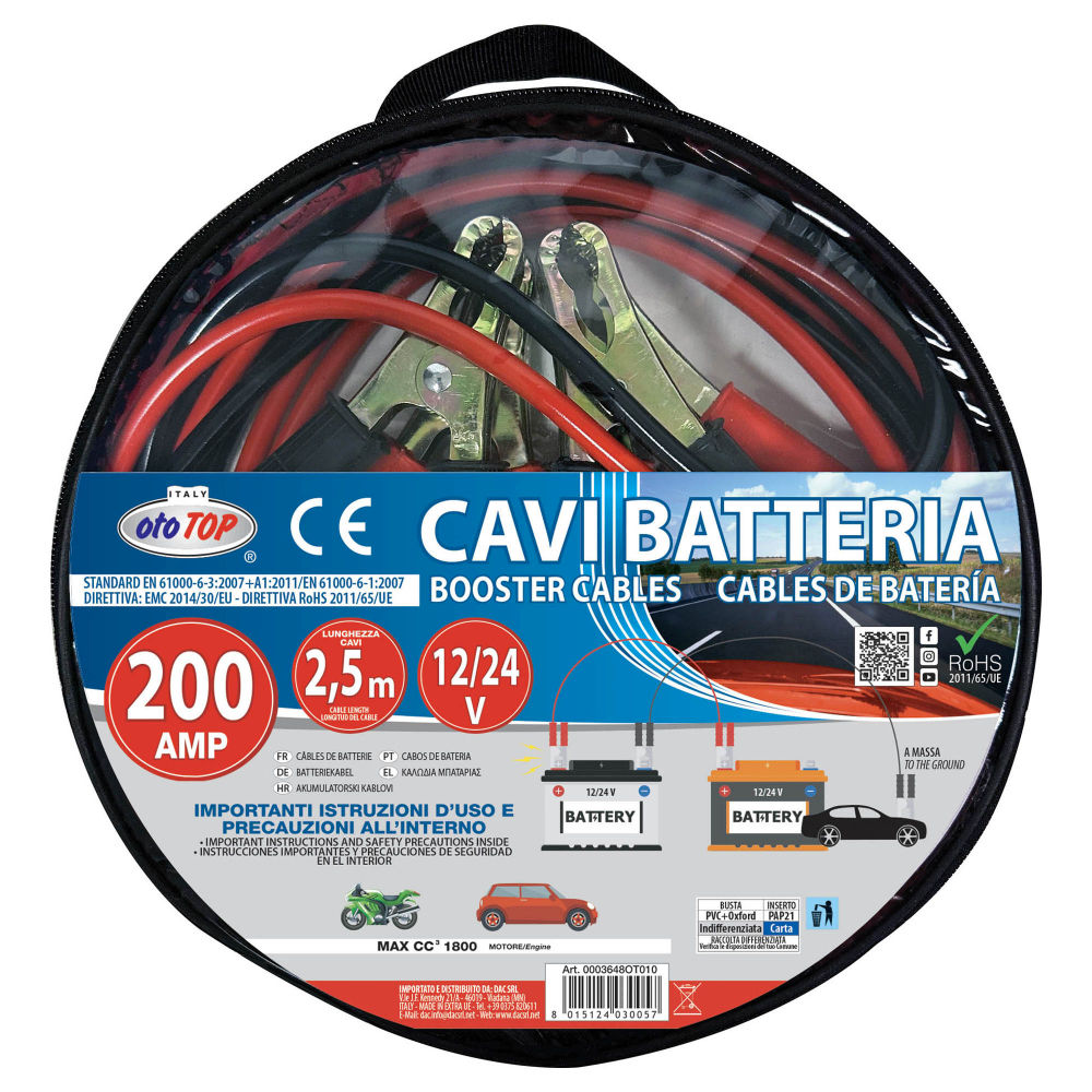 CAVI BATTERIA 12/24V - 200 AMPOto Top