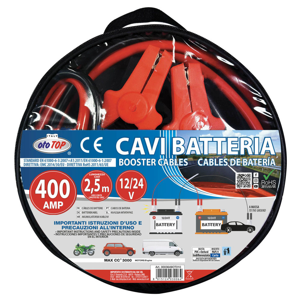 CAVO BATTERIA 400AMP 8,52MM2Oto Top
