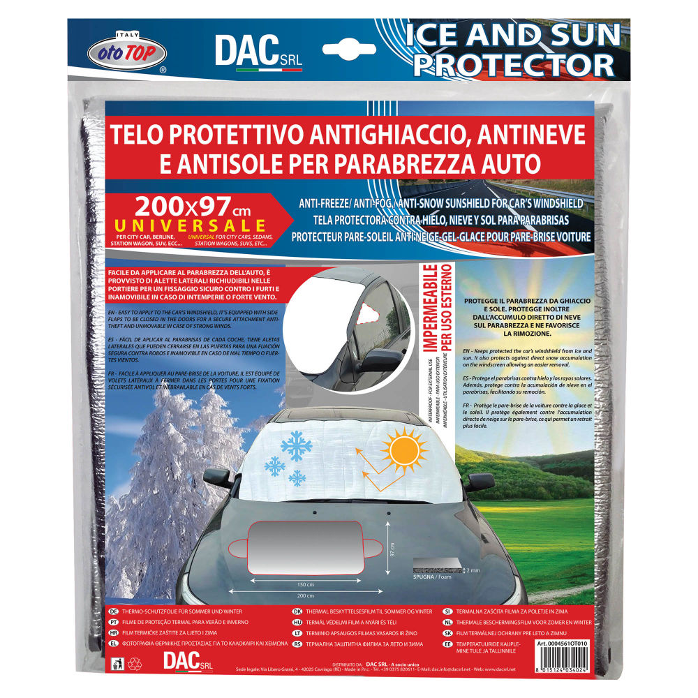 TELO PARABREZZA ANTISOLE & ANTIGHIACCIO - 200x97CMOto Top
