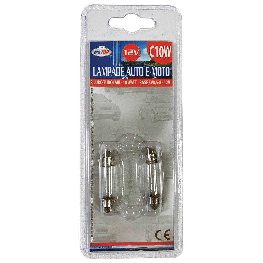 LAMPADINA MONOLUCE SILURO C10W - 12V/10W - 2PZOto Top