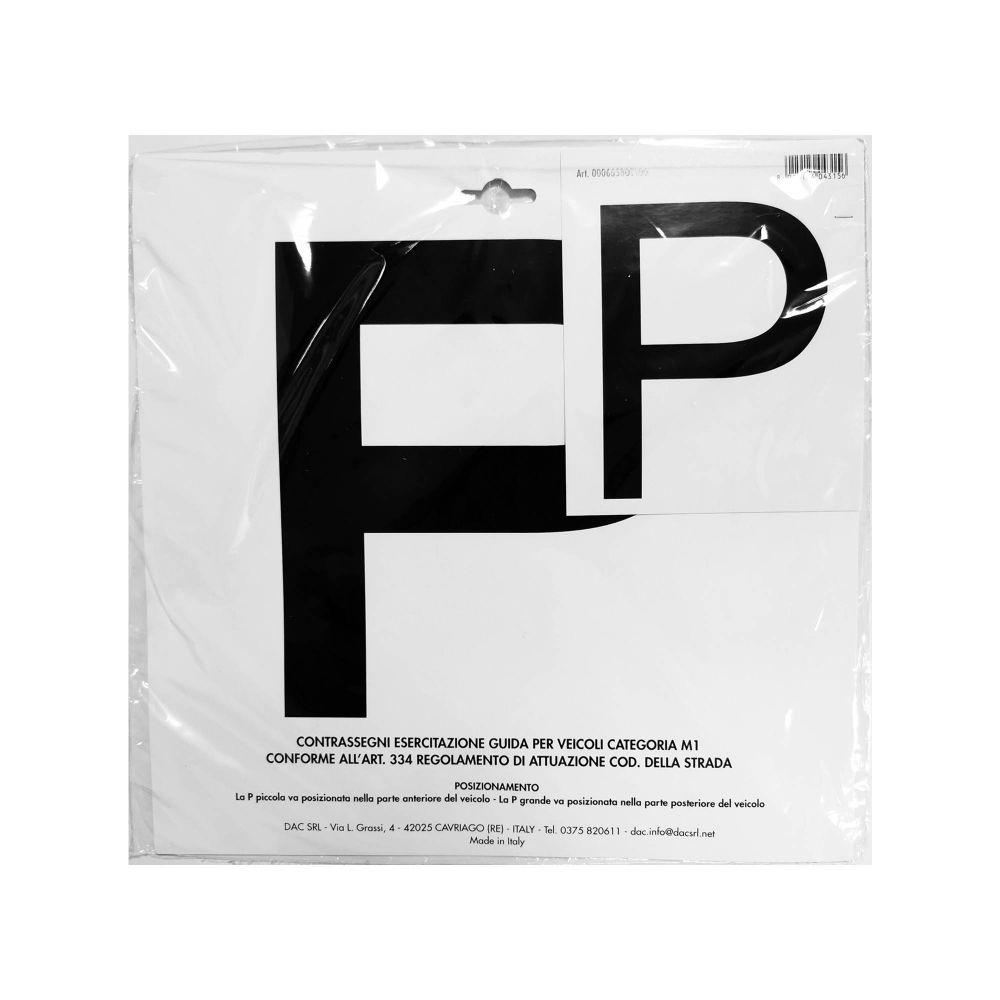 CARTELLO "P" PRICIPIANTE - 2PZOto Top