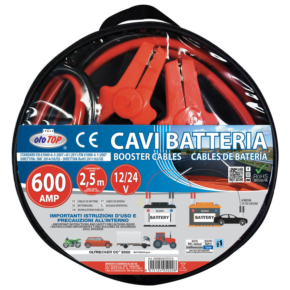 CAVI BATTERIA 12/24V - 600 AMPOto Top