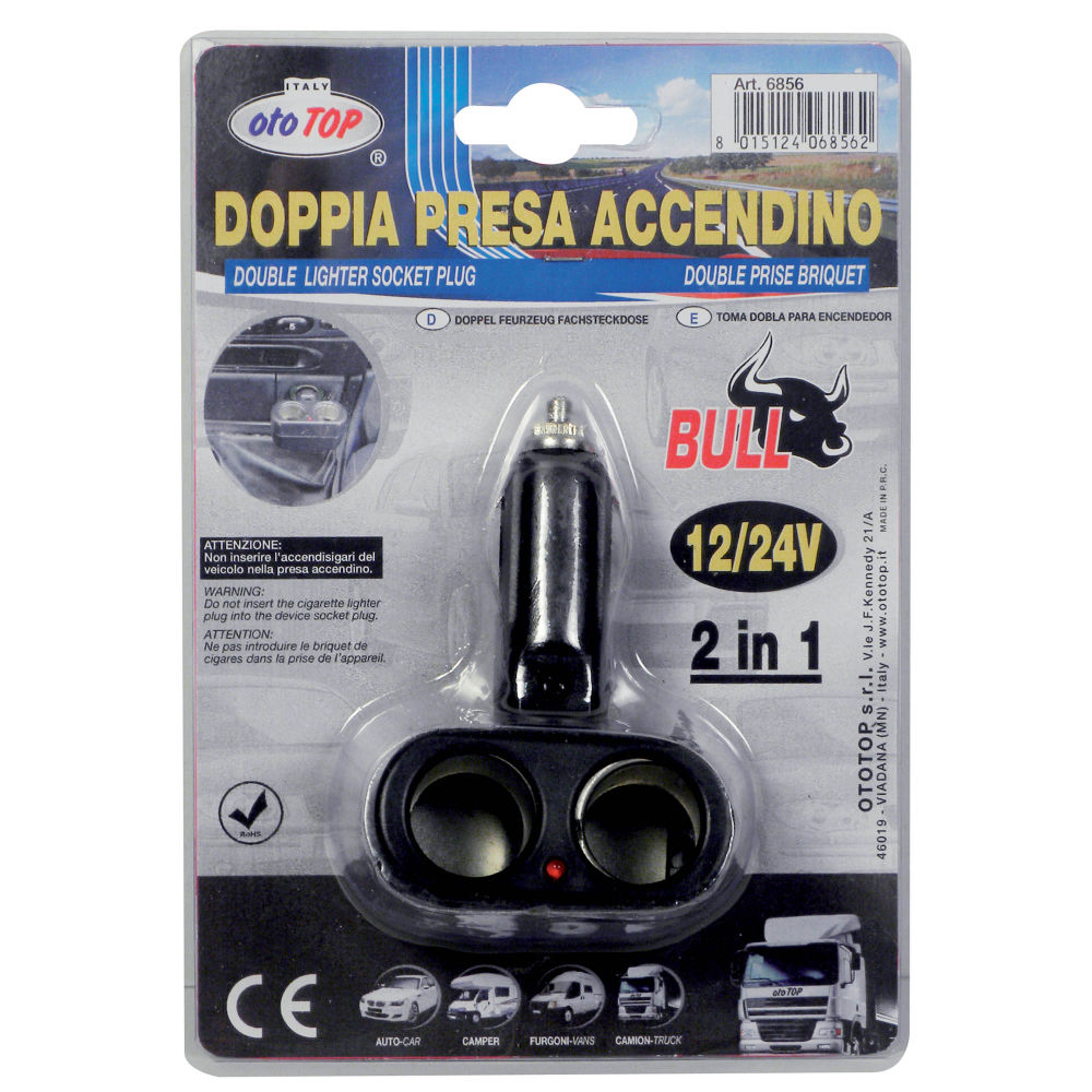 PRESA ACCENDISIGARI DOPPIA FISSAOto Top