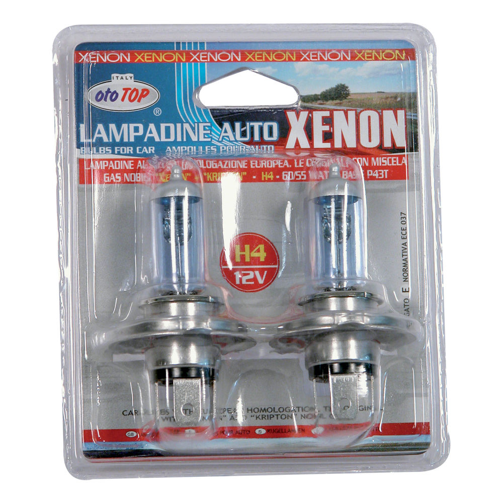 Lampadina Alogena Effetto Xenon H4 12V/55-60W - 2pzOto Top