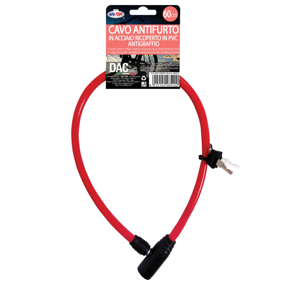 CAVO ANTIFURTO IN ACCIAIO CM. 60Oto Top Italy