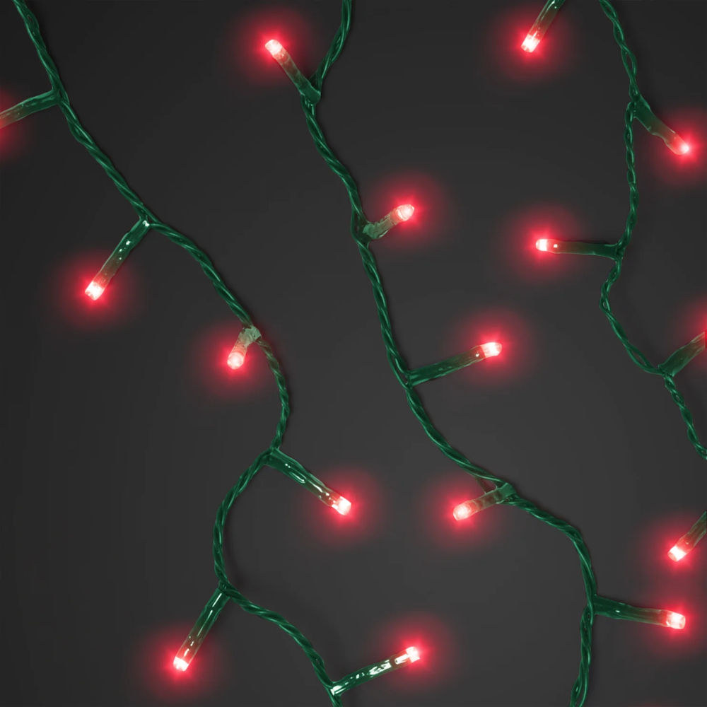 Catena Verde 96 LED Rosso - Esterno 3,84mDictrolux