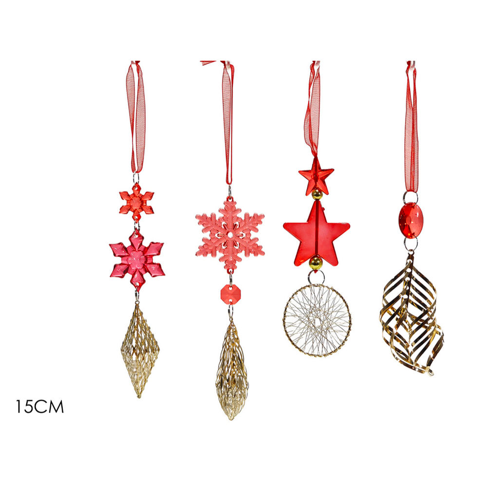 Appendino Natalizio Rosso/Oro - 15cmVestiamo Casa