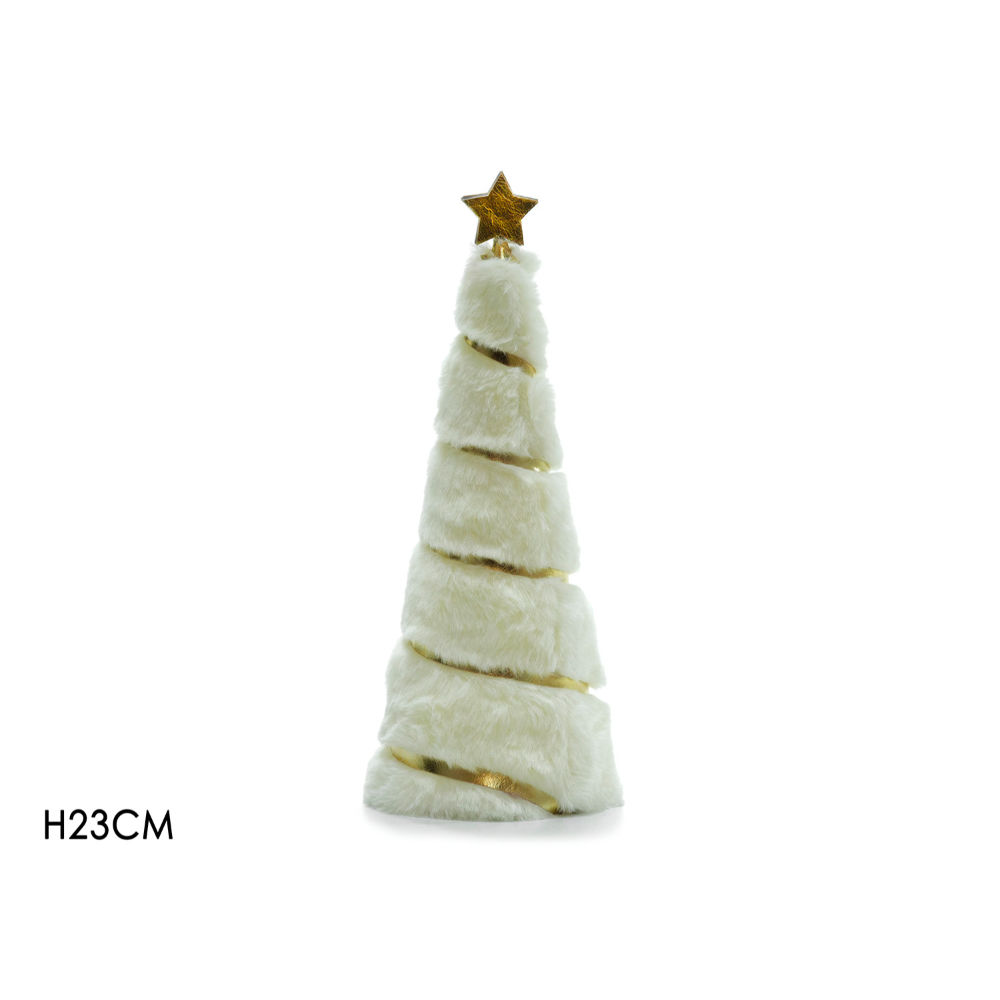 Alberello di Natale 23cm - Bianco & OroVestiamo Casa