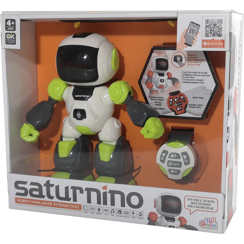 Saturnino - Robot Parlante Interattivo - 26cmTu! Giochi