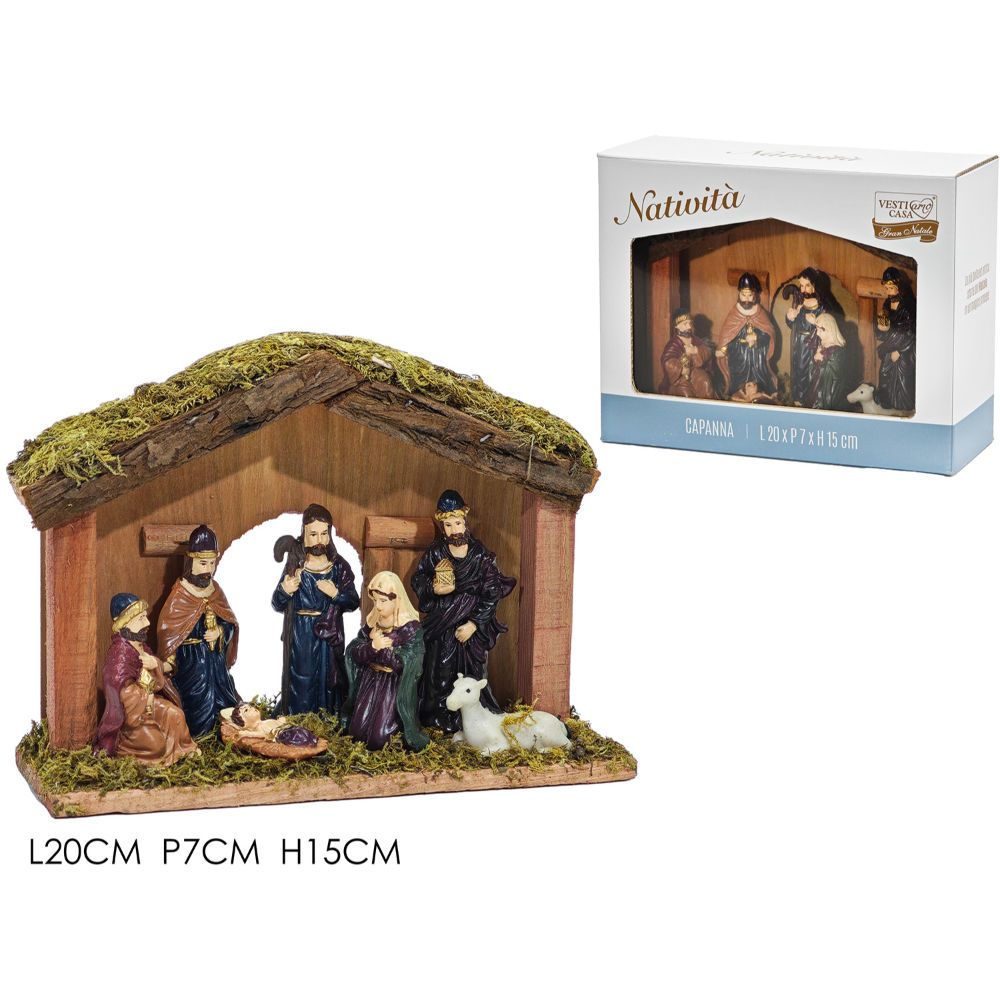 Set Natività con Capanna - 20x7x5cmVestiamo Casa