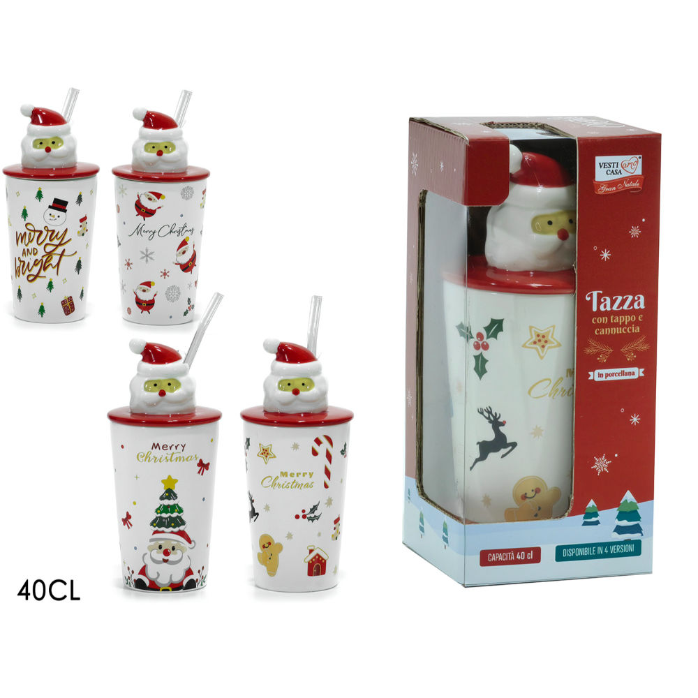 Tazza Natalizia Americana 400ml + CannucciaVestiamo Casa