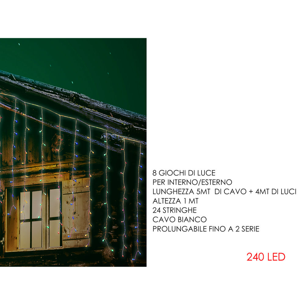 Tenda 240 LED Multicolor - 400x100cmDictrolux