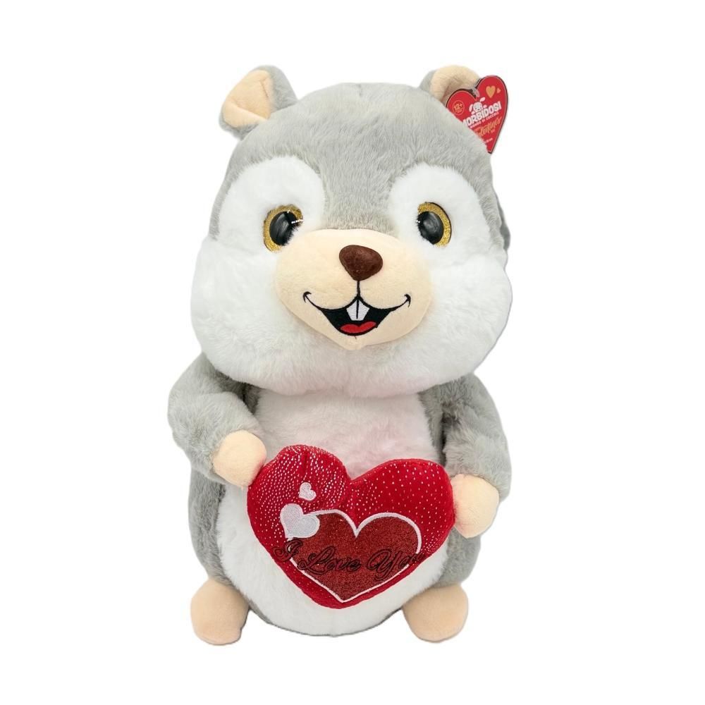 Peluche Morbidosi Scoiattolo con Cuore - 38cmGeneral Trade