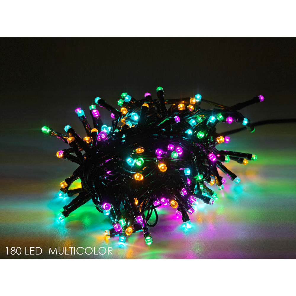 Catena Verde 180 LED Multicolor Candy - Esterno 7,2mDictrolux