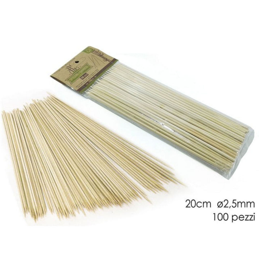SET 100PZ SPIEDINI BAMBOO 20CMCeline