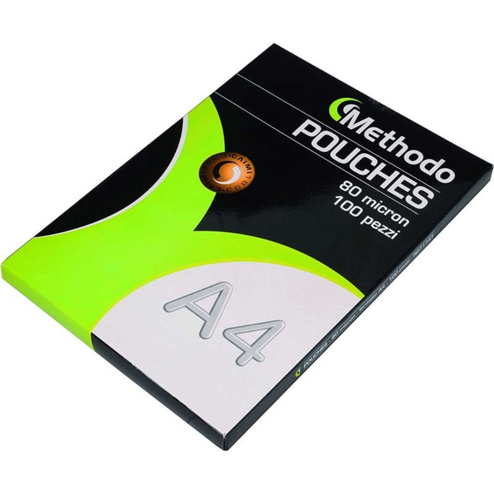 POUCHES PER PLASTIFICAZIONE A4 75/80 100PZMethodo