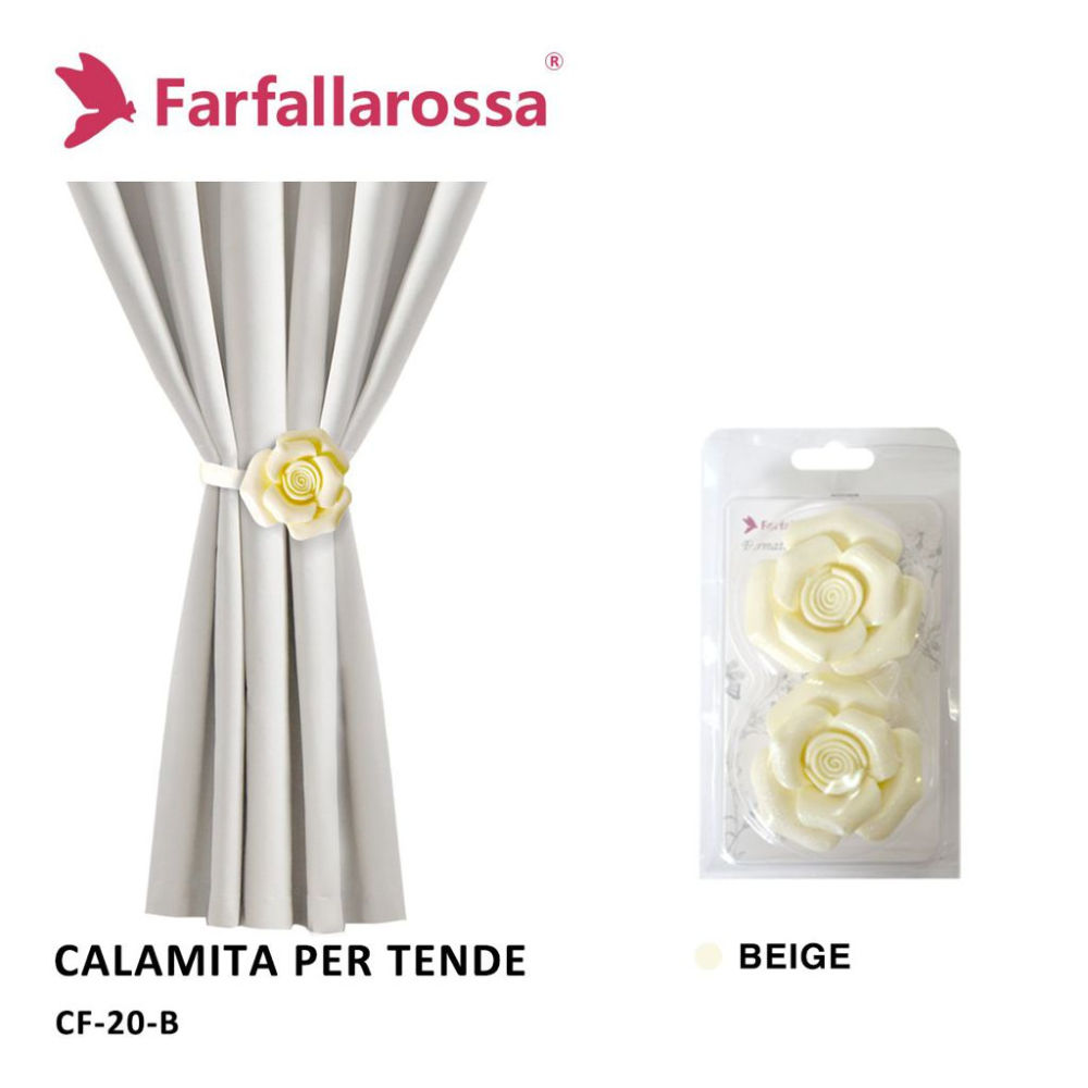Coppia Calamita per Tende CF20 - BeigeFarfallaRossa
