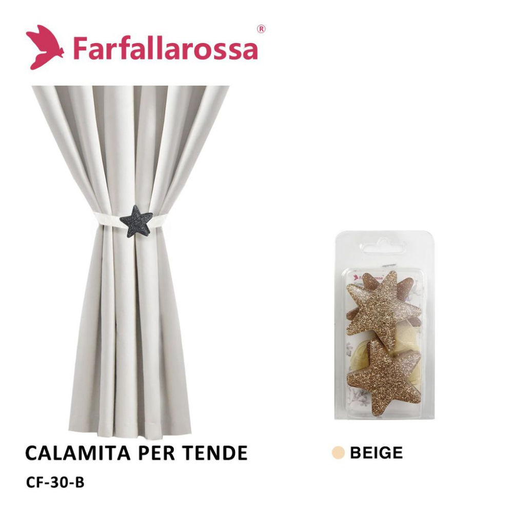 Coppia Calamita per Tende CF30 - BeigeFarfallaRossa