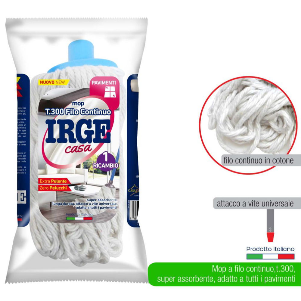 Ricambio Mop in Cotone - Filo ContinuoIrge