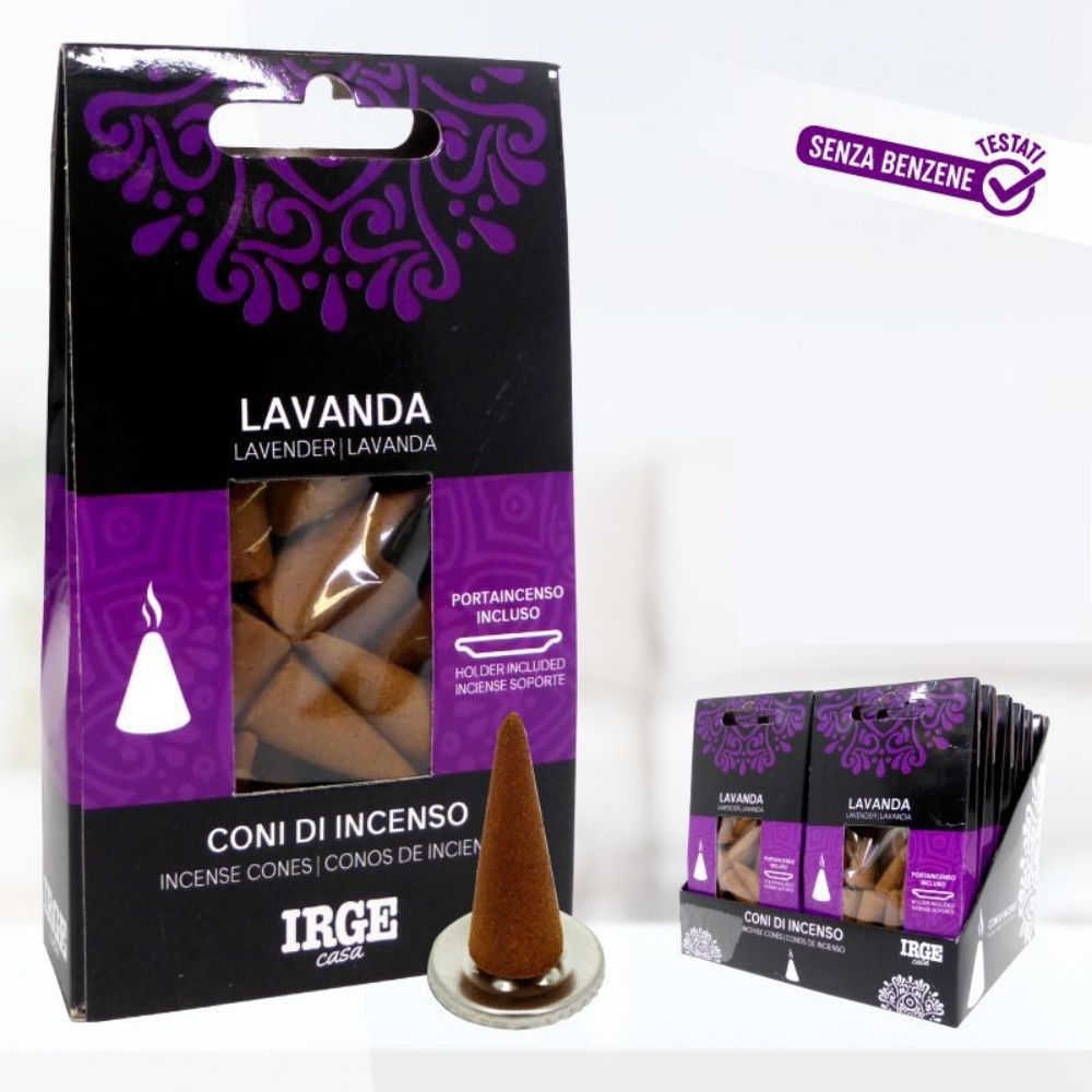 CONI INCENSO - LAVANDA - 12PZIrge