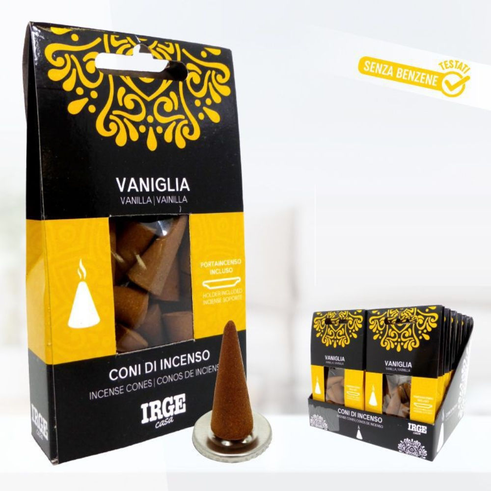 CONI INCENSO - VANIGLIA - 12PZIrge