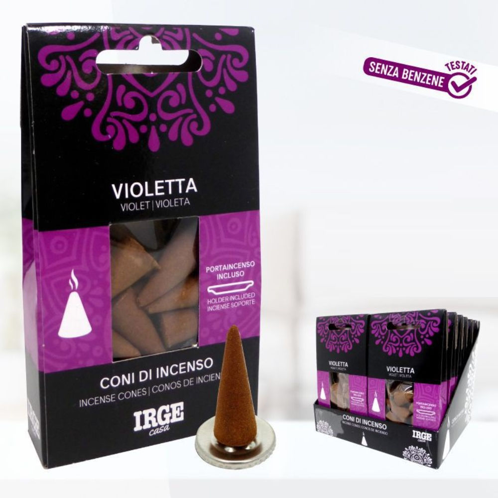 CONI INCENSO - VIOLETTA - 12PZIrge