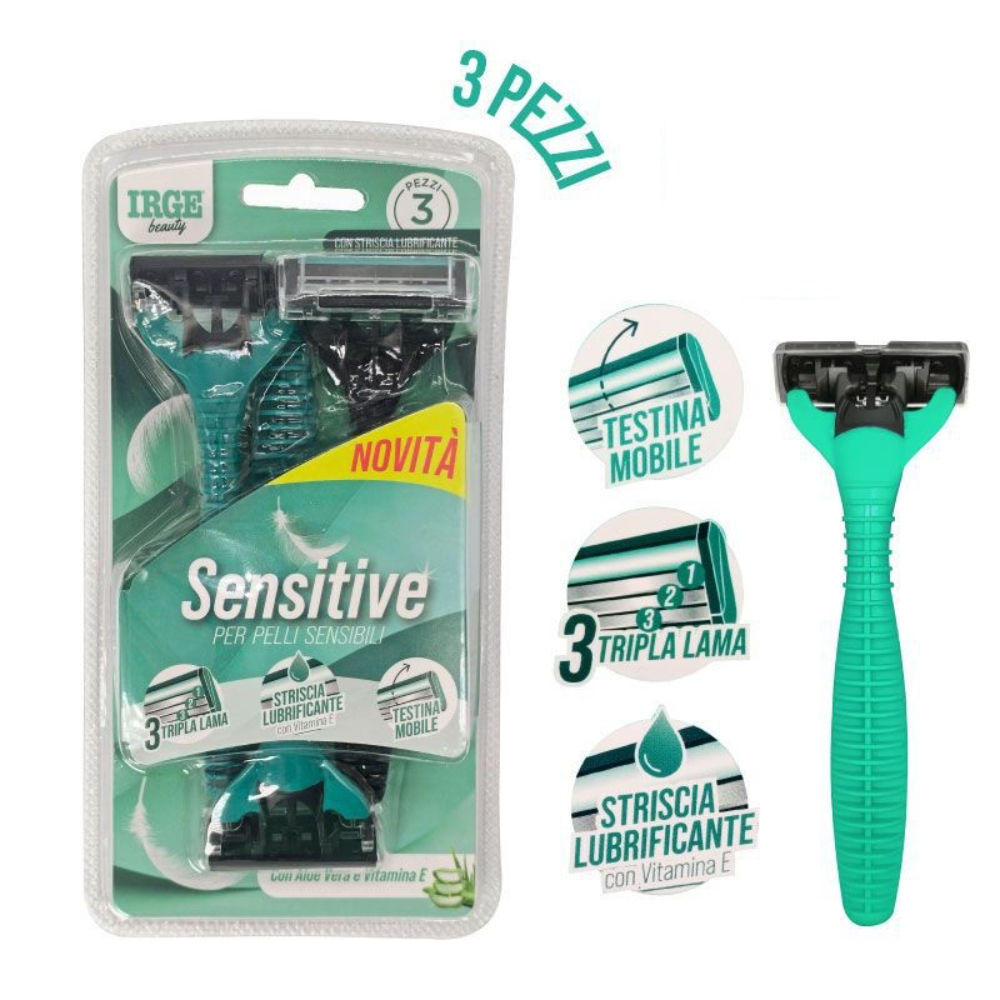Rasoio Sensitive per Pelli Sensibili - 3pzIrge