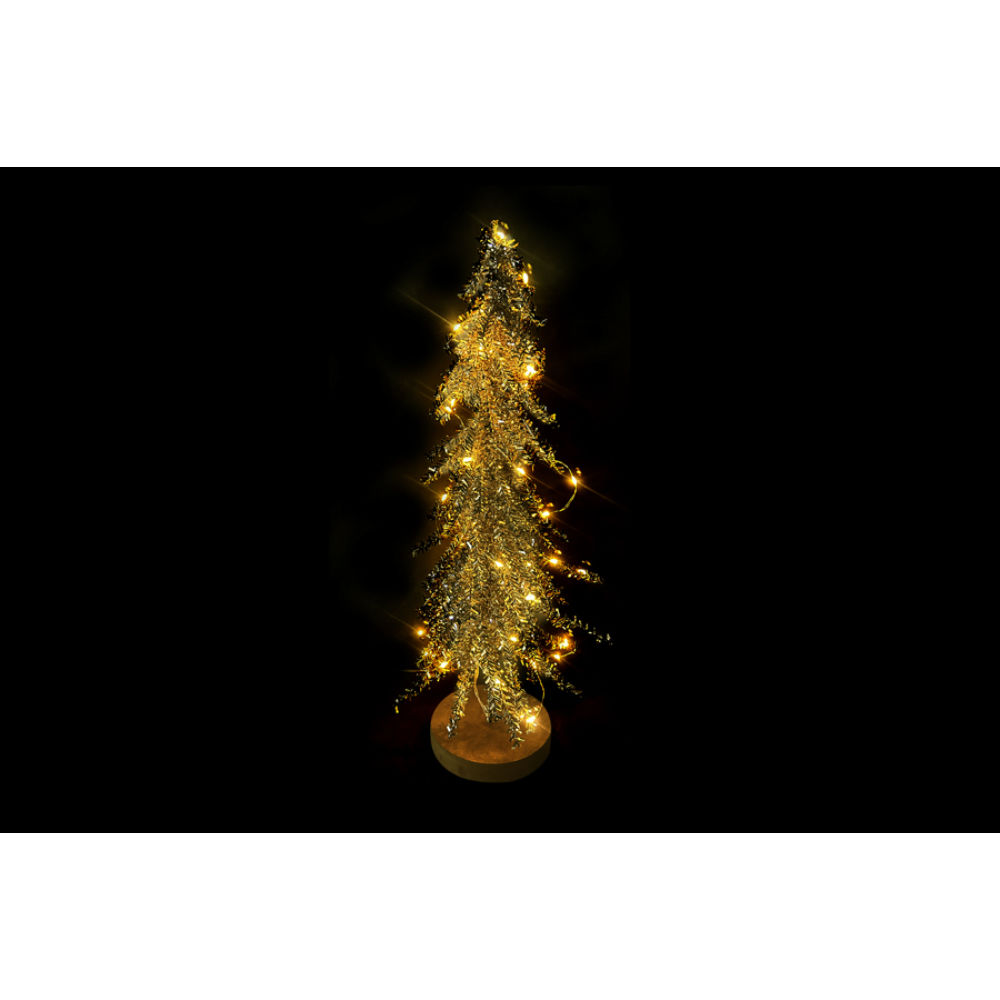Albero di Natale Oro 40cm - 40 LED/Bianco Caldo + TimerNataluna