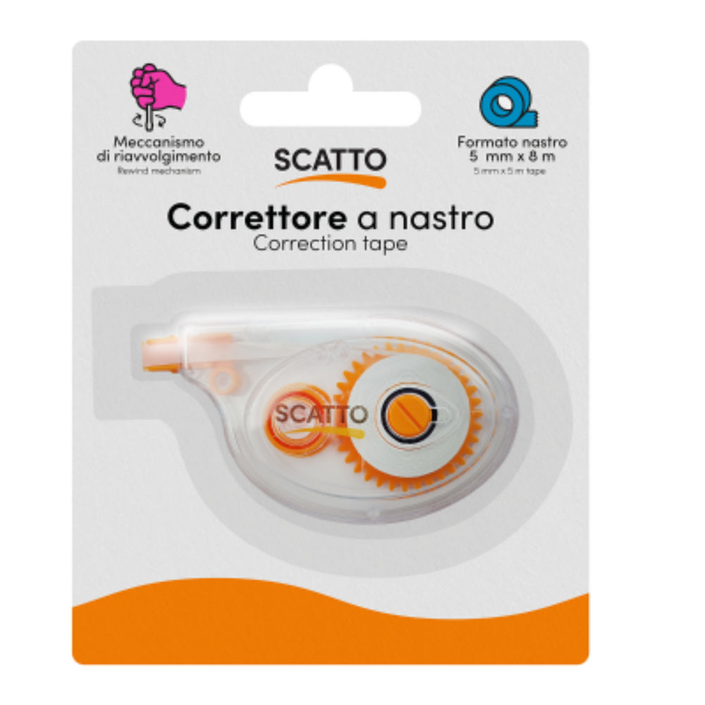 SCATTO CORRETTORE NASTRO 8MScatto