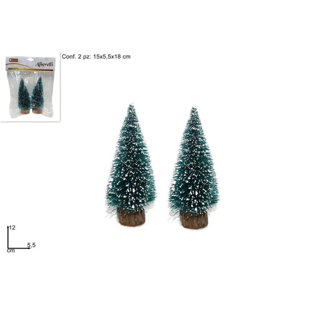 Alberelli Innevati 18cm - 2pzDue Esse