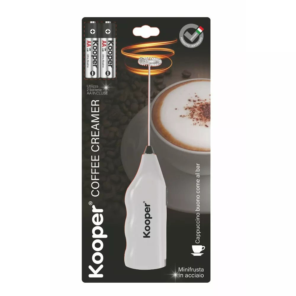 CAFFE CREAMER 2 ASS, CON 2 BATTERIE AA INCLUSEKooper