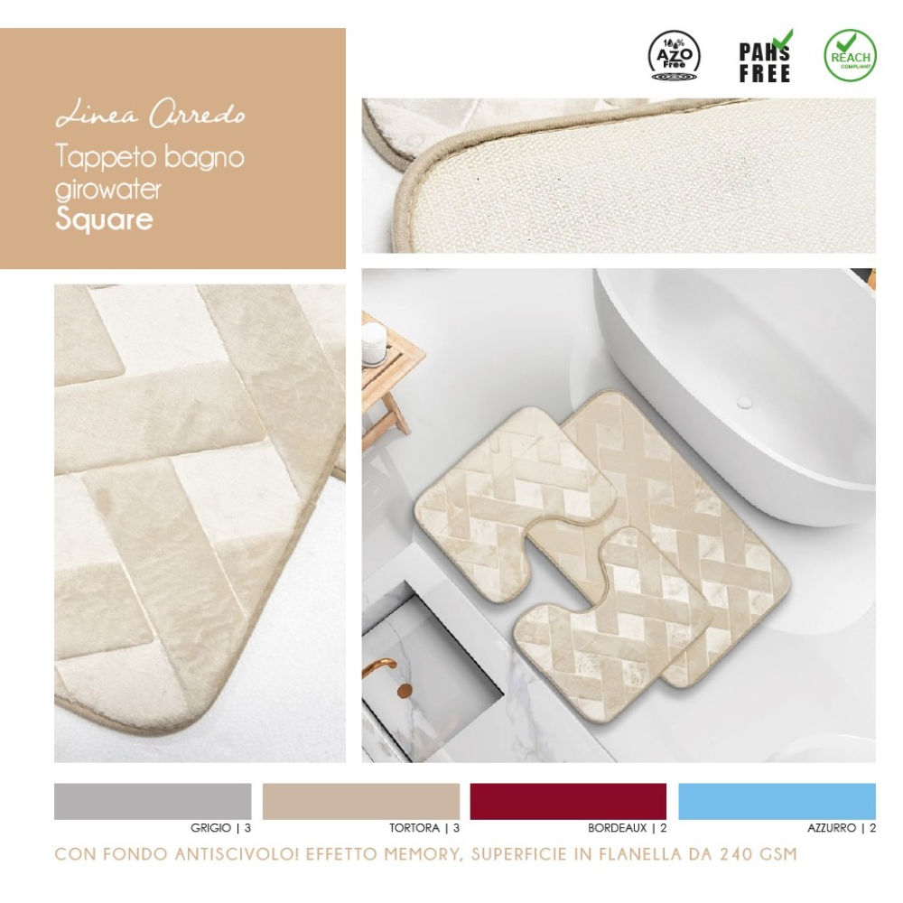 Tappeto Bagno Girowater Square - 3pzZambetti