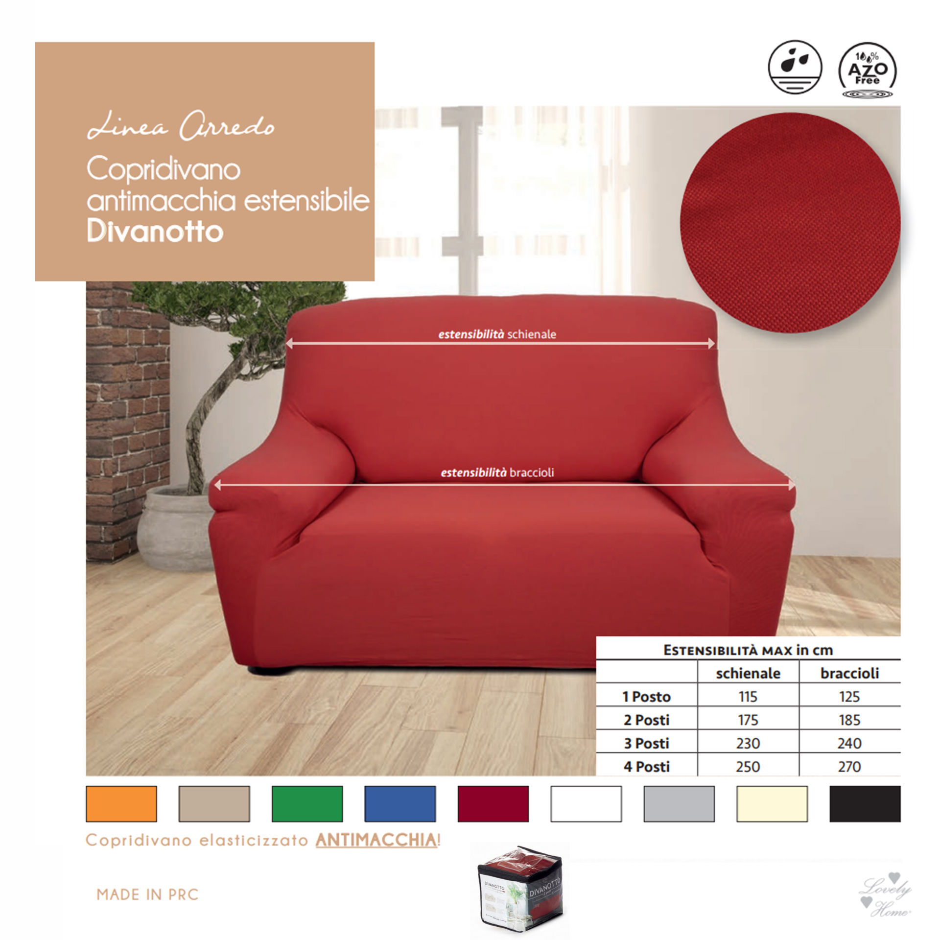 COPRID. DIVANOTTO ANTIM. 3P GRIGIOLovely Home