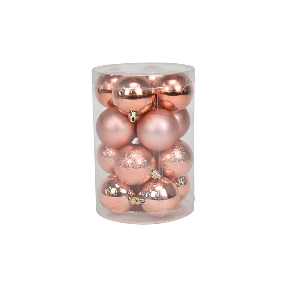 Set 16 Palline di Natale Ø6cm - Rosa SalmoneNataluna