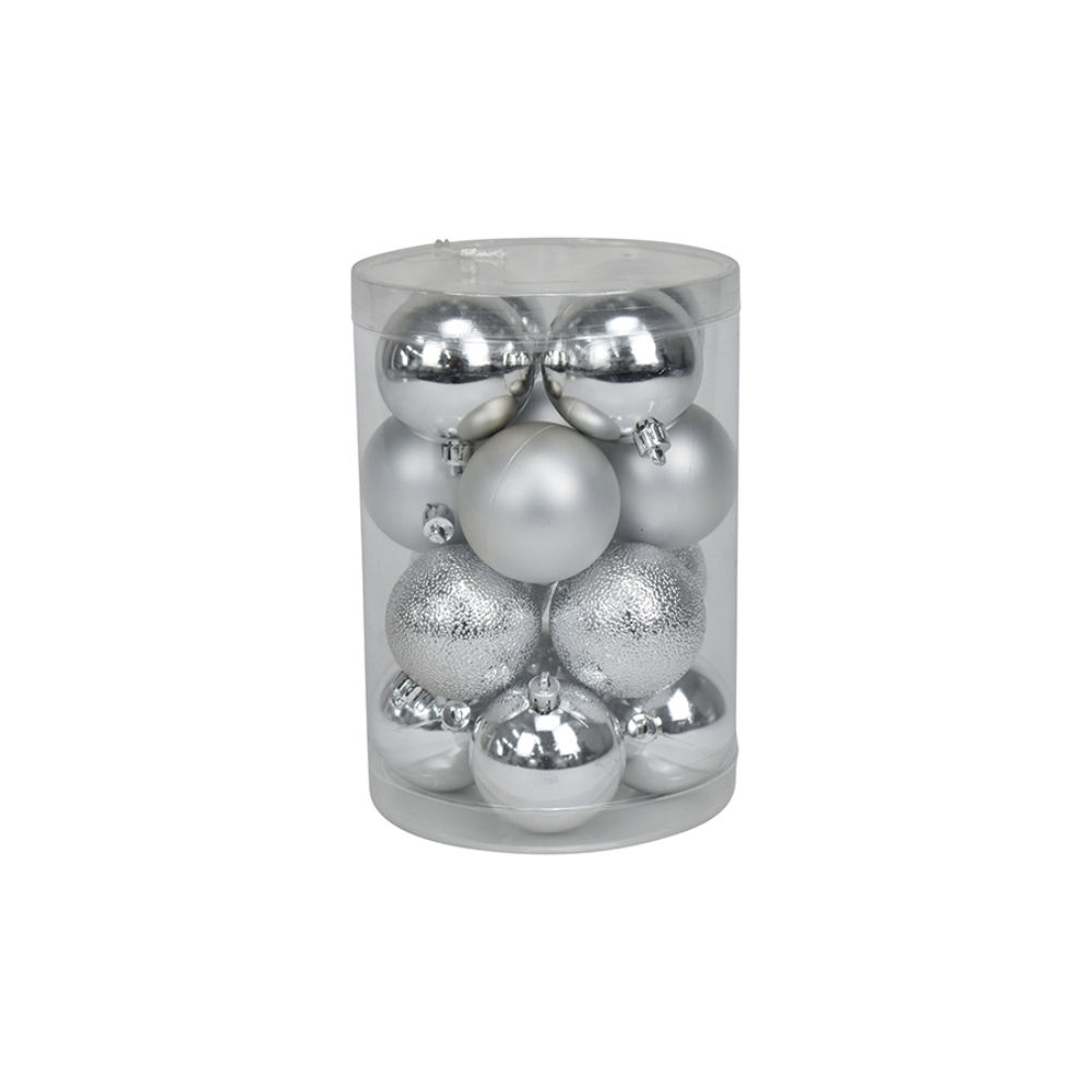 Set 16 Palline di Natale Ø6cm - ArgentoNataluna