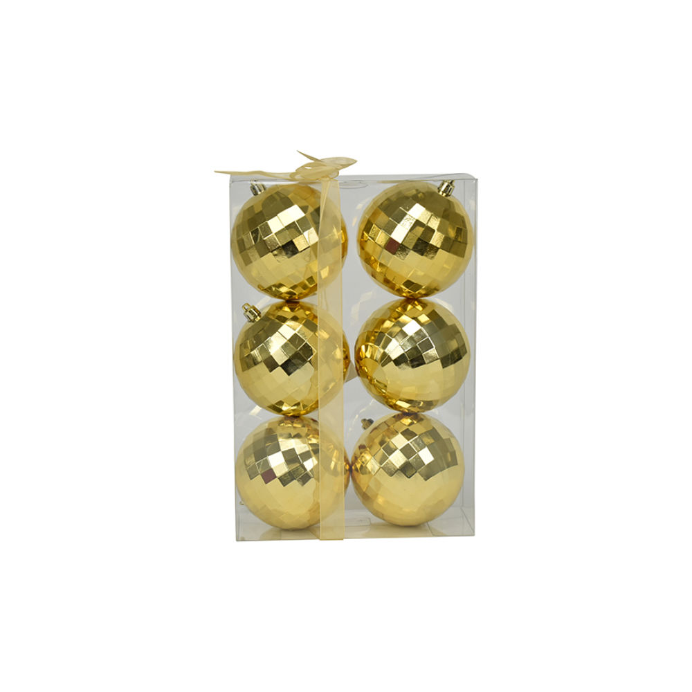 Set 6 Palline di Natale Ø10cm - Disco OroNataluna