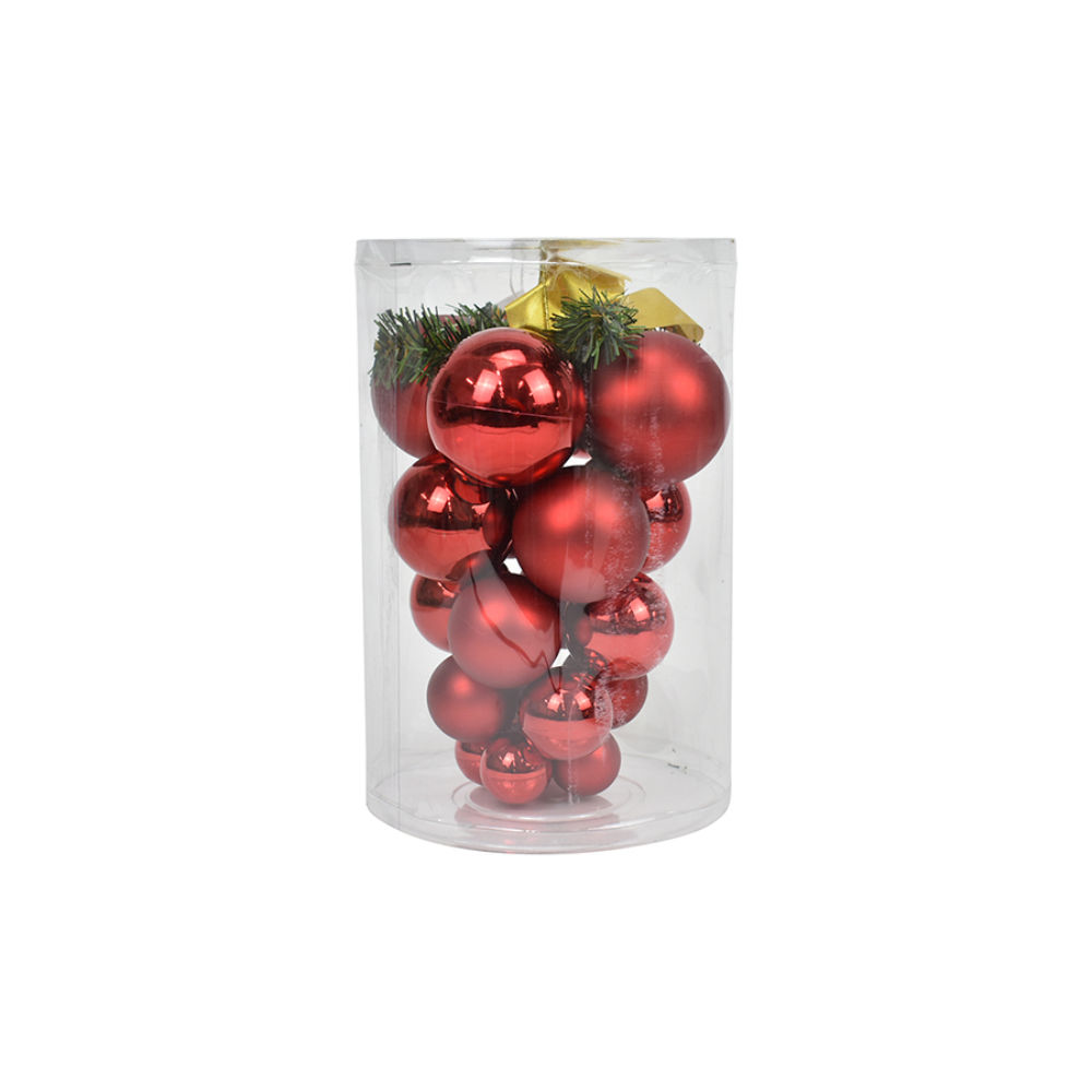 Pigna da 21 Palline Assortite - RossoNataluna