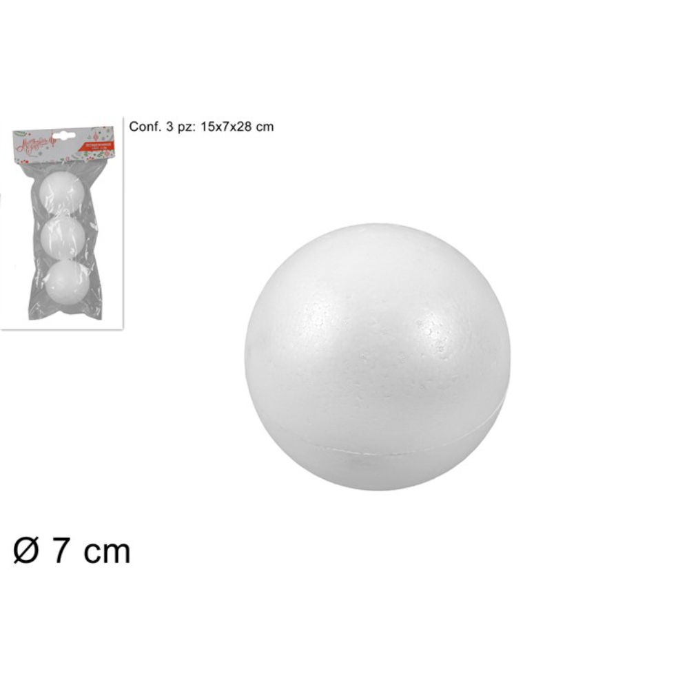 Palla in Polistirolo Ø7cm - 3pzDue Esse