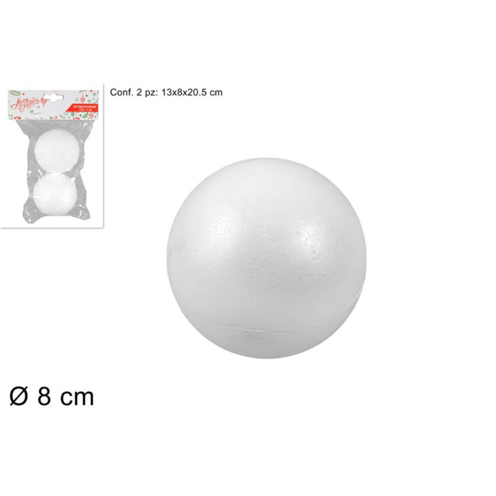 Palla in Polistirolo Ø8cm - 2pzDue Esse