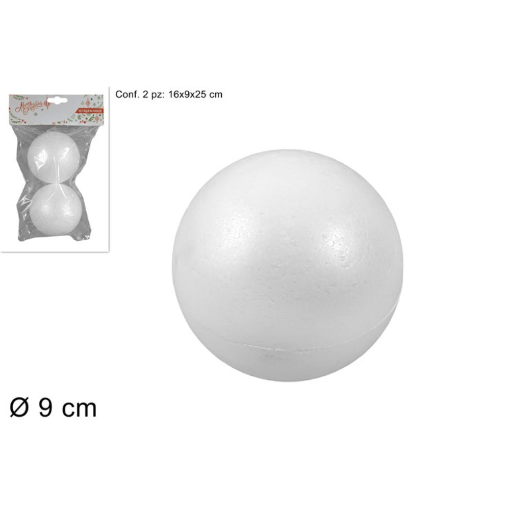 Palla in Polistirolo Ø9cm - 2pzDue Esse