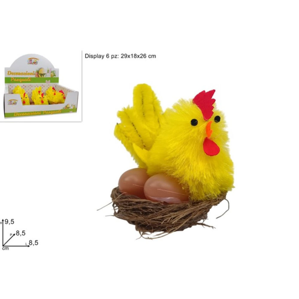 Nido Gallina con Ovetti - 8,5x9,5cmDue Esse